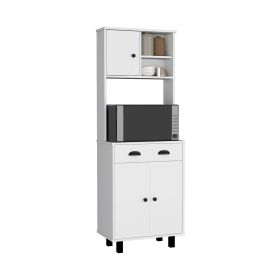 Waco Kitchen Pantry with Two Cabinets, Two Open Shelves, and One Drawer