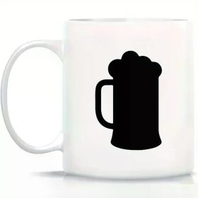 1pc Coffee Mug, Perfect Home Decor Gift, Perfect for Family, 1pc, One Beer, Water Cup for Beer Lovers, 11 Oz, Summer