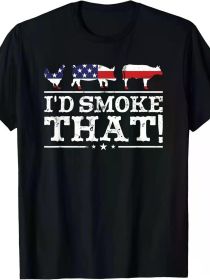 Pitmaster Grill Gift BBQ Shirt - Funny I'd Smoke That Meat T-Shirt